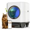 OROLEY Self Cleaning Litter Box, Large Capacity Automatic Cat Litter Box with APP Control, Safety Sensors, Built-in Deodorizing Scent Box, and 1 Roll Garbage Bags ，White-0