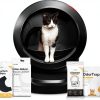 Litter-Robot 4 Supply Bundle by Whisker, Black - Automatic, Self-Cleaning Cat Litter Box, Includes Litter-Robot 4, 3 OdorTrap Refills, 10 Liners, 30 Cleaner Wipes, & 2 Carbon Filters-0
