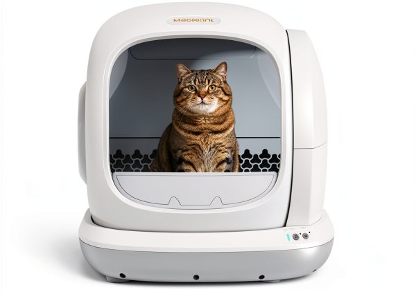 Meowant Self Cleaning Cat Litter Box - Open-Top Automatic Litter Box with APP, 0 Risk of Stuck Cats, Safer Automatic Litter Boxs, Low Entrance for Multiple Cats-0