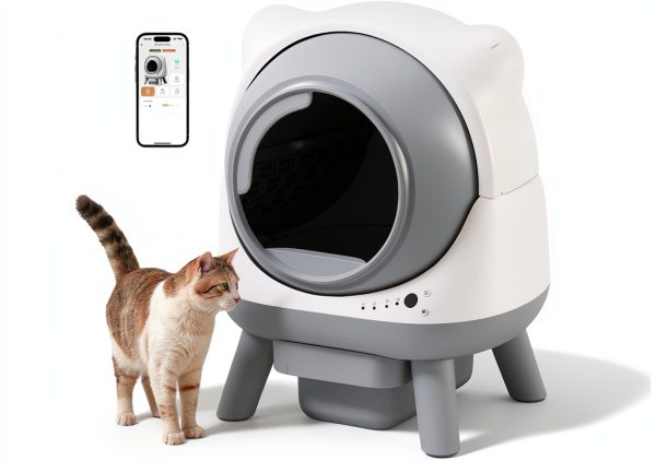 Hands Free Automatic Cat Litter Box Greesum Large with App Control-0