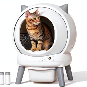 Self Cleaning Litter Box ZHMZ Robot for Multiple Cats with Dual Safety-0