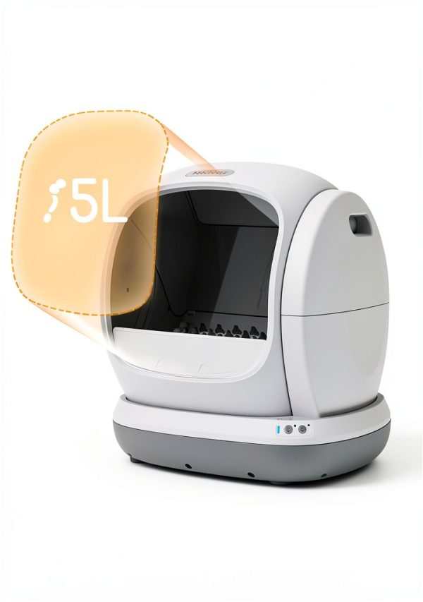Meowant Self Cleaning Cat Litter Box - Open-Top Automatic Litter Box with APP, 0 Risk of Stuck Cats, Safer Automatic Litter Boxs, Low Entrance for Multiple Cats-5