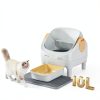 Self Cleaning Cat Litter Box Thereye Open-Top 10L Waste Bin-4