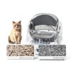 Self Cleaning Cat Litter Box PetPivot Open Top Grey AS12-2