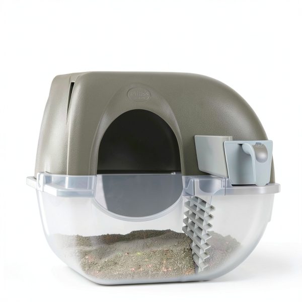 Omega Paw NRA15 Self Cleaning Litter Box Regular Size,Grey-3