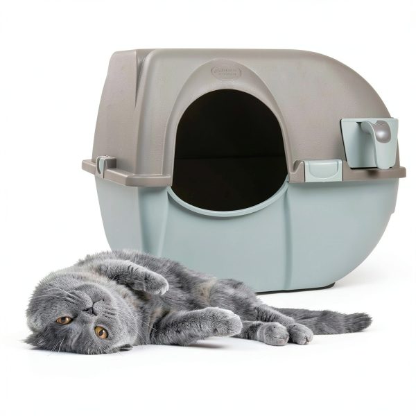 Omega Paw NRA15 Self Cleaning Litter Box Regular Size,Grey-5