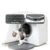 HHOLOVE TYPro Self Cleaning Cat Litter Box Automatic Hands-Free Smart Robot self Cleaning Cat Litter Box for Multiple Cats with APP Control Safe with Litter Mat Waste Bags and Deodorizer Dark Grey-4