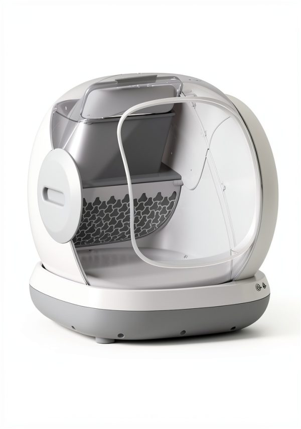 Meowant Self Cleaning Cat Litter Box - Open-Top Automatic Litter Box with APP, 0 Risk of Stuck Cats, Safer Automatic Litter Boxs, Low Entrance for Multiple Cats-2