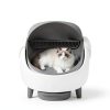 Open-Top Self Cleaning Litter Box, Automatic Cat Litter Box for Multiple Cats, APP Control, Safety Protection, Includes Trash Bags, White/Grey-6