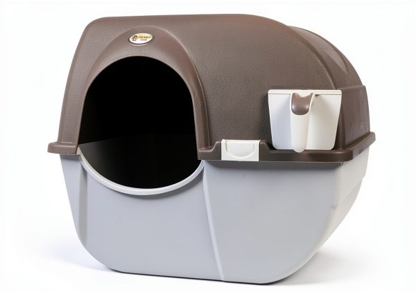 Omega Paw NRA15 Self Cleaning Litter Box Regular Size,Grey-0