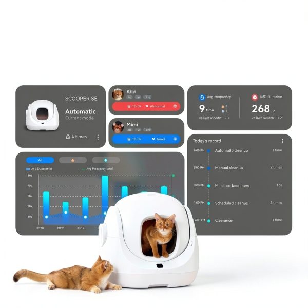 Self Cleaning Litter Box CATLINK with AI Health Monitor, 70L Capacity-4