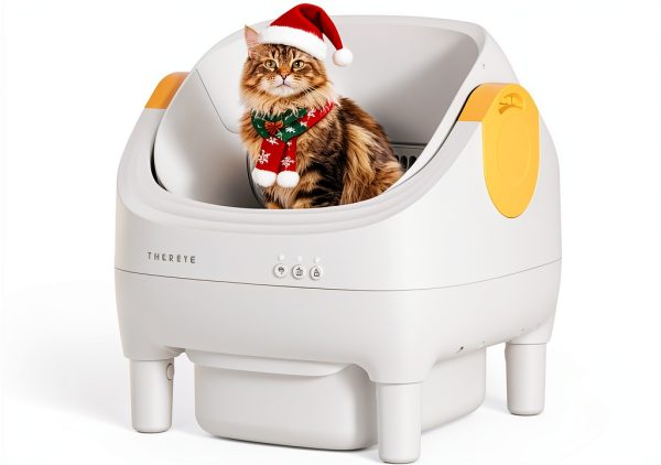 Self Cleaning Cat Litter Box Thereye Open-Top 10L Waste Bin-0