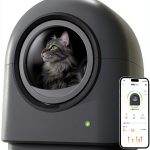 HHOLOVE TYPro Self Cleaning Cat Litter Box Automatic Hands-Free Smart Robot self Cleaning Cat Litter Box for Multiple Cats with APP Control Safe with Litter Mat Waste Bags and Deodorizer Dark Grey-0