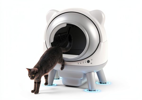 Hands Free Automatic Cat Litter Box Greesum Large with App Control-4