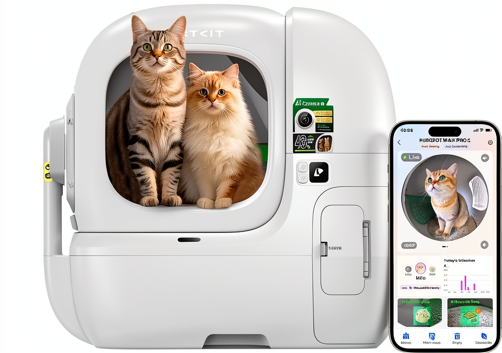 Installing PETKIT 2025 Purobot Max Pro 2 Auto-Clean Cat Litter Box Large Opening on a wooden desk