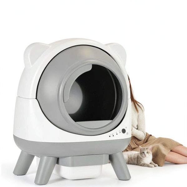 Hands Free Automatic Cat Litter Box Greesum Large with App Control-6