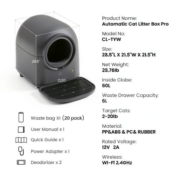 L1 Self-Cleaning Litter Box ABRCT Robot with Deodorizer for Cats-7