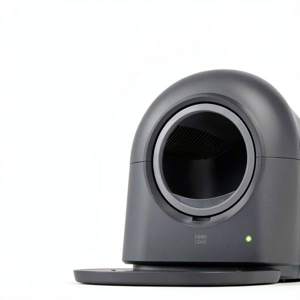 HHOLOVE TYPro Self Cleaning Cat Litter Box Automatic Hands-Free Smart Robot self Cleaning Cat Litter Box for Multiple Cats with APP Control Safe with Litter Mat Waste Bags and Deodorizer Dark Grey-1