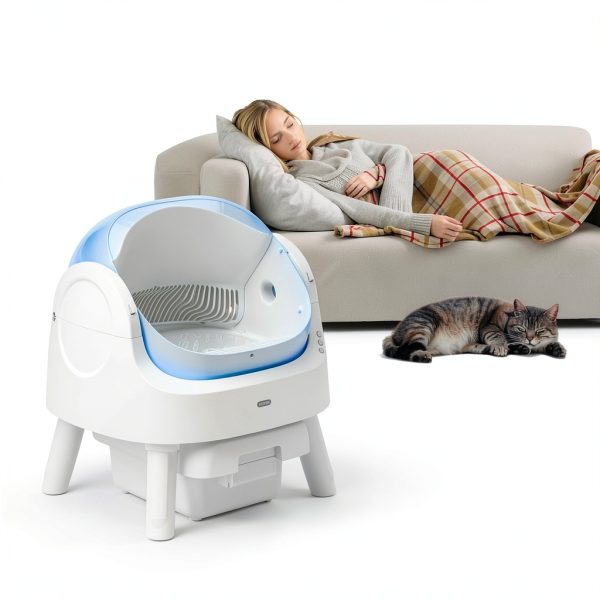 Self Cleaning Cat Litter Box teweoa Open‑Top Design for Multiple Cats-4